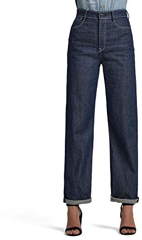 G-STAR RAW Dam Tedie Ultra High Waist Long Straight C Jeans, Rådenim C665-001, 31W x 32L