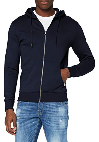 JACK & JONES Homme Jjebasic Zip Hood Noos Cardigan Sweater, Marine Blazer, L EU