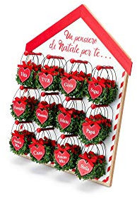 NUVOLE DI STOFFA Decorazione di Natale Piccola Ghirlanda con Cuore 6x6CM TXP20202