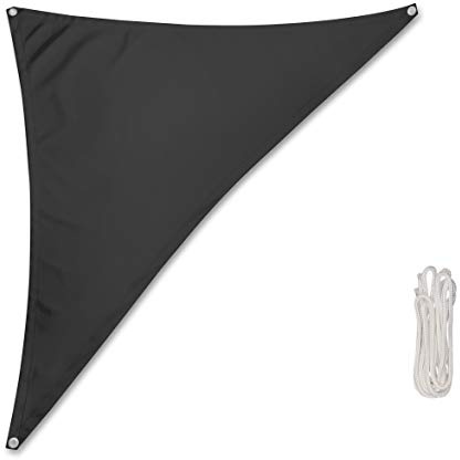 Rollmayer Sonnensegel Sonnenschutz, Terrasse & Garten & Balkon & Camping, Wetterschutz, windabweisend & wasserabweisend mit UV Schutz (Graphit, Dreieck 1.2x1.2x1.7m) Kollektion Oxford