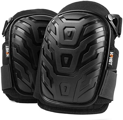 HPHST Knieschoner Garten Professionelle Knieschoner Fliesenleger Arbeiten Knieschützer mit Schwammpolsterung Kniepolster für Gartenarbeit Bau Motorrad und Heimwerker (Schwarz)