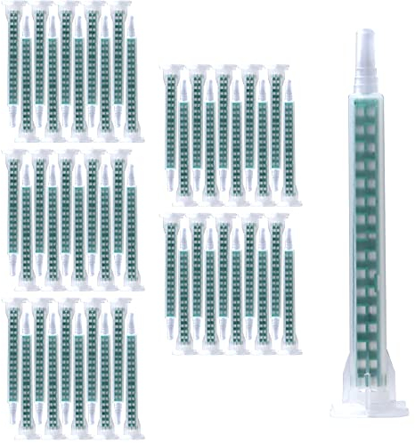 YINENGD 50 Stück Mischrohr, 84mm Mischdüse Spritze, Statisches Mischrohr Grün, AB Mischrohr für Nadel AB Klebepistole AB Kunststoffrohr