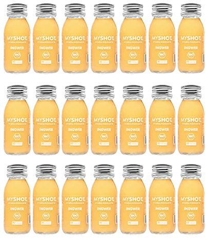 Ingwer Shot - für deinen leckeren Frische-Kick. Bio und vegan. OHNE Zucker KEINE Zusatzstoffe, 21er Pack