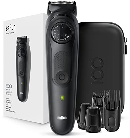 Braun BeardTrimmer BT7 Design Edition Bartschneider, schwarz, 100 Jahre Braun