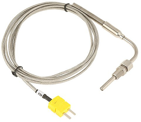 EGT K Type Thermocouple, 1/8 NPT K Type EGT Thermocouple Temperature Sensor Mini K Type Connector for Exhaust Gas Temp Probe with Exposed Tip & 1/8 NPT Thread Connector