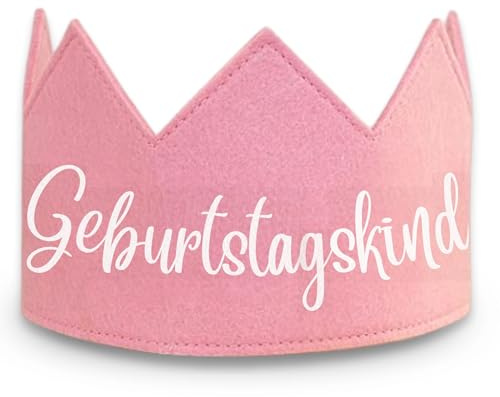 Bada Bing Filzkrone Geburtstagskind als Party Deko - Geburtstagskrone verstellbar für Kinder und Erwachsene - Filz Stoff Krone Geschenkidee für Kindergeburtstag - Stoffkrone für Jungen und Mädchen