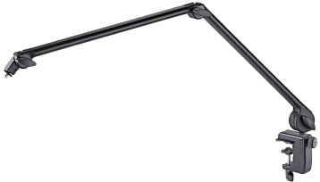 K&M 23865 Mikrofonarm Schwarz - Aluminium, Stahl - Länge von 46bis 96 cm ausziehbar - inklusive Transporttasche