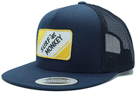 Dressed in Music Play with Me Cappellino Full Patch Snapback Surf Monkey® Berretto da Baseball per Uomo/Donna Taglia Unica Chiusura Regolabile Snapback Visiera Piatto, Blu