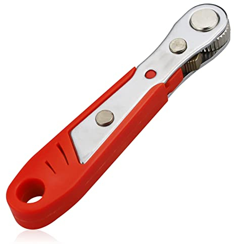 Mini clé à cliquet, tournevis cruciforme à angle droit pour les espaces difficiles, fonctionnement 1/4, couple élevé, décalage réversible, 11 cm