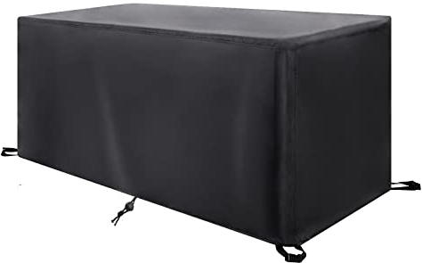 Gartenmöbel Abdeckung LxWxH:350x230x70cm Wasserdicht Reißfesten 420D Oxford Gewebe Outdoors Gartenmöbel Schutzhülle für Gartenmöbel Sets Tische und Stühle Sofa,Gartentisch Abdeckhaube-Schwarz