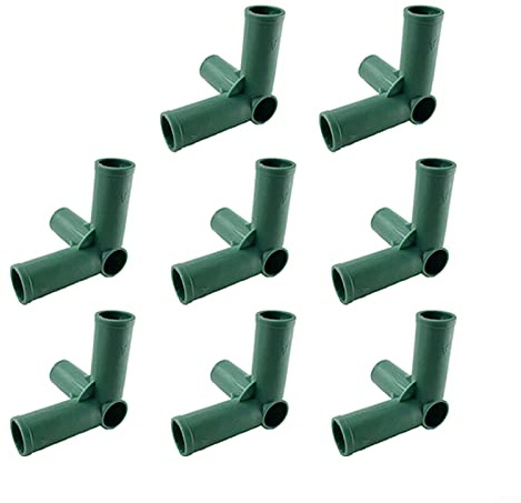 HpLive 8 Stück Verbindungsstücke für Gewächshaus Rahmen, 4 Wege Gewächshaus Eckverbinder, 19 mm Plastik Eckverbinder für Gartenrahmen, für Garten Rahmen Regale
