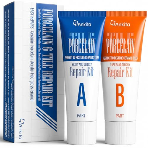 Kit de réparation de porcelaine (blanc), répare rapidement les éclats de carrelage et les fissures d'évier avec une adhérence super forte, pour céramique, porcelaine, acrylique, fibre de verre, émail