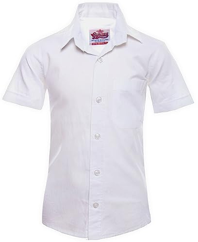 GILLSONZ DS72 Camisa de manga corta para niños, fiesta, ocio, estudiante, 100% algodón