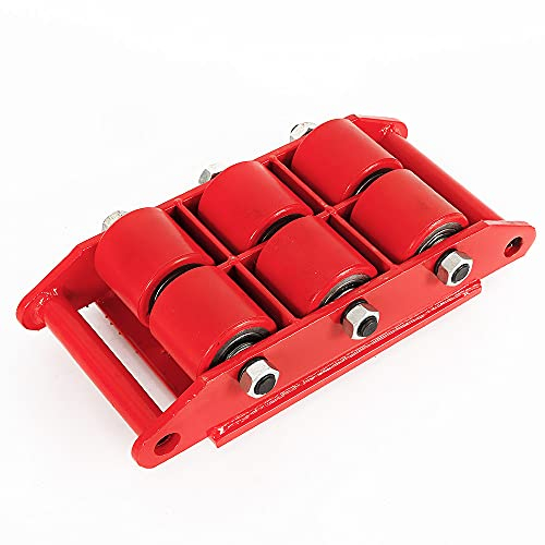 Schwerlastrolle Industrie Gepanzertes Transportrollenrad 8T Industrie Maschinen Mover Mit 360°Rotation Cap Drehung Für Mechanische Und Haushaltsgeräte Skateboard Lasttransport (rot)
