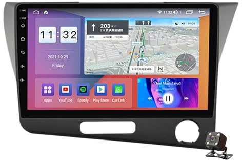 PLOKM Stereo Auto Radio Coche Táctil Autorradio Navegación del Coche Android 12 para H-Onda CRZ CR-Z 2010-2017 con Dab WLAN Carplay WiFi Bluetooth FM USB DSP RDS