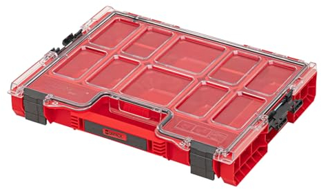 QBRICK SYSTEM Malette Outils Boîtes à Outils Valise PRO Organizer 200 RED Ultra HD Boîte De Tri De Gamme De Vis Rouge 460 x 370 x 105 mm