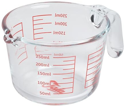 Tala 250ml Measuring Jug, Clear Plastic Jug with Easy-Read Measurements, Ideal for Baking, Cooking & Portioning, Lightweight, Durable & Dishwasher Safe