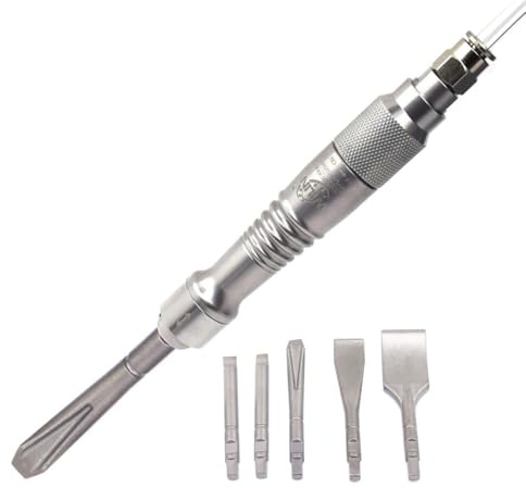 Pneumatic Chisel Scrapers Air Chisel Micro Needle Scaler 5 Chisels Pry Oysters Shell Carved Wood
