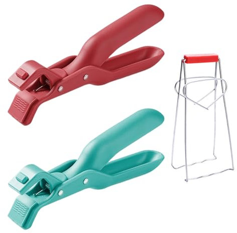 2 clip antiscottatura, 1 clip per piastra con manico in plastica, clip termoisolante, clip per piatto antiscottatura, sollevatore per piatti domestici, forniture da cucina creative antiscivolo