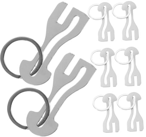 MAGICLULU Llavero con Ficha para Carrito de La Compra 8 Unidades de Metal para Desbloquear El Carrito