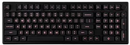EPOMAKER Galaxy100 Aluminium QMK/VIA Mechanische Gaming-Tastatur Kabellos mit 8000mAh, 96% Gaming-Tastatur mit Nummernblock, Hot-Swap, USB-C/BT5.0/2,4GHz (Schwarz, Wisteria Linear Switch)
