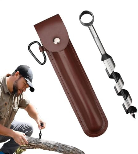 Survival-Schneckenwerkzeug – selbstschneidende Schneckenbohrer, Shapewood Schlangenbohrer | Bushcraft Zusatzwerkzeug für Survival & Camp, selbstschneidende Schraube Design für Outdoor, Bushcraft,