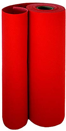 OLIVO.shop Passatoia per Eventi, Rotolo Tappeto Nuziale, Sfilate, 1x10 MT | Passatoia per Matrimonio, cerimonie, fiere, babyshower, battesimi, sfilate, galà, antiscivolo, varie misure, ROMOQU ROSSO