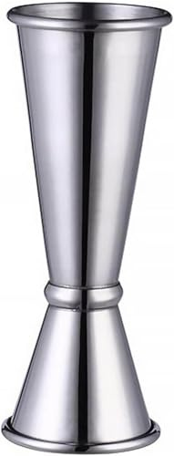 Silver Double Jigger for Bartending - Cocktail Jigger 25/50ml, Cocktail Measuring Cup Japanese Jigger Shot Measure Jiggers, Bar Measuring Tools Bar Jigger