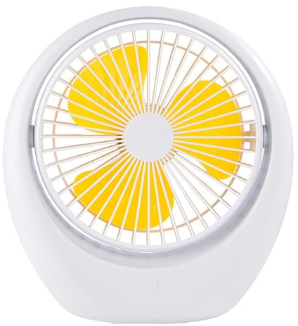 Desktop USB Fan 3 Velocità Efficiente Ventola di Raffreddamento Ventilatore USB Ricaricabile Potente e Silenzi