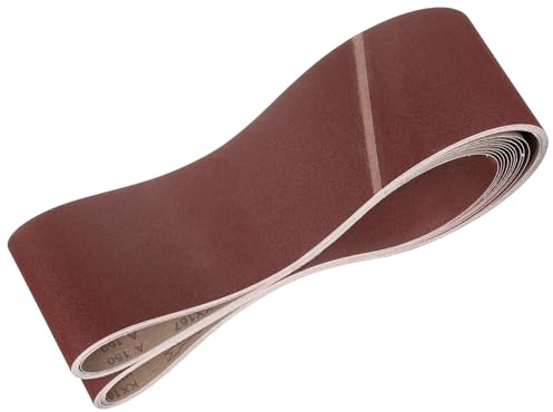 QUARKZMAN 152mm x 2260mm Nastri Abrasivi, 10Pz 150 Grana Carta Vetrata per Levigatrice Ossido di Allumina Per Lavorazione Legno, Lucidatura Metalli, Affilatura Coltelli