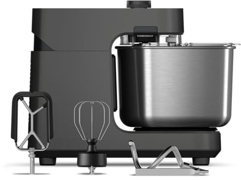 Ooni Halo Pro Spiral Dough Mixer - Stand Mixer with Attachments, 7.3 Quart Capacity and 58 Speed Settings - Charcoal Grey