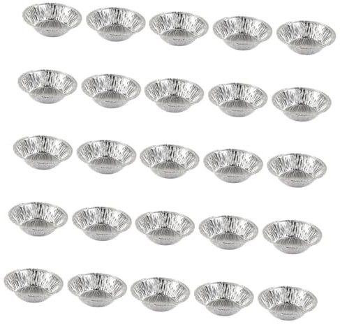 Cabilock 400 Piezas Molde para Tartaletas de Aluminio Bandejas Pequeñas para Hornear Tartas Moldes para Pasteles y Cupcakes Aptos para Uso Doméstico Hotel y Exteriores