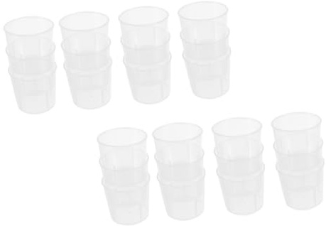 FIXOSHEE Tazas Medidoras para Reptiles Multifuncionales de 30 Ml, Recipientes de Alimentación Lavables, Vasos de Agua Simples Ideales para Terrarios y Mascotas Reptilianas