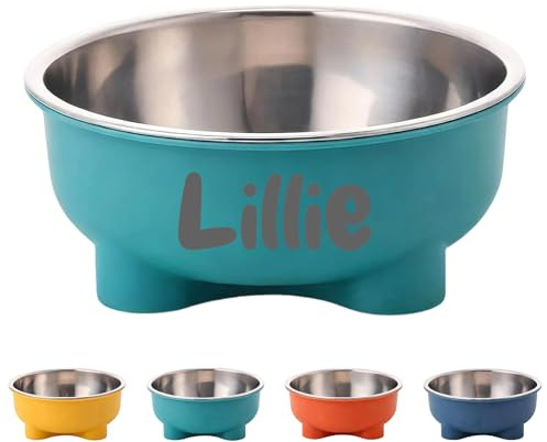 Gamelle Personnalisée pour Chien avec Texte, Gamelle en Acier Inoxydable pour Chat, Convient aux Chats, Chiots et Chiens de Petite Taille