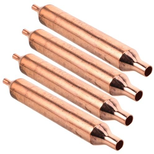 Mipcase 4 pièces Filtre Déshydrateur Réfrigérateur Cuivre de Rechange Sèche-tube Simple Installation Rapide Compatible avec Systèmes de Réfrigération pour Conservation des Aliments