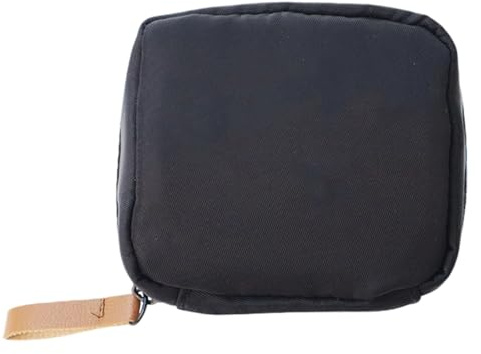 YPREWY Praktische Menstruationspad-Tragetasche, stabile Damenbinden mit Reißverschluss, Aufbewahrungstasche für Damen, tragbarer Menstruations-Organizer, Schwarz , Einheitsgröße