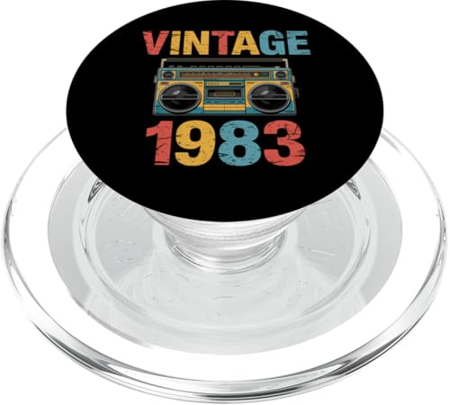 Casete de música Retro Boombox Vintage de 1983 PopSockets PopGrip para MagSafe