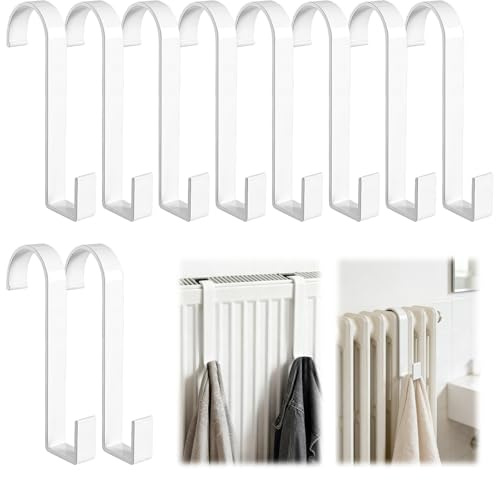 VUTYNKO 10 Stück Haken für Handtuchheizkörper, Metal Haken zum Einhängen für Heizkörper, Multifunktional S-Haken Handtuchhalter Heizkörper für Badezimmer Küche Bedroom