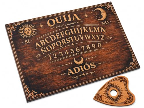 Tabla Ouija es español, Tablero Espiritual Tamaño A4 para Halloween, Fiestas y Regalo Original