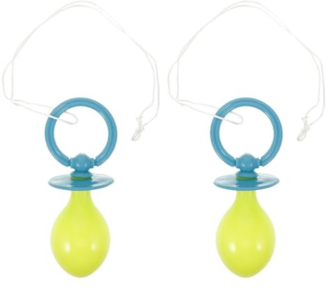 Gadpiparty 2pcs Jumbo Blue Pacifier Props for Adults, Plastic Oversized Costume Accessories Outstanding Visibility and Safe Comfortable Design, for Cosplay and Party Decorations