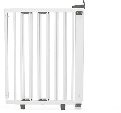 Geuther TÜV/GS zertifiziertes Türschutzgitter 58-133 cm | Treppenschutzgitter zum Bohren | Extra Hoch: 83 cm | Stufenlos einstellbar | Ohne Stolperfalle 2732