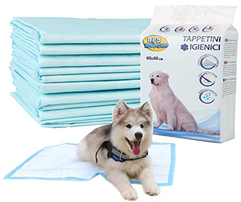 TAPPETINI IGIENICI PER CANI 60x60cm 100PEZZI TAPPETINI ASSORBENTI CON ANTIODORE