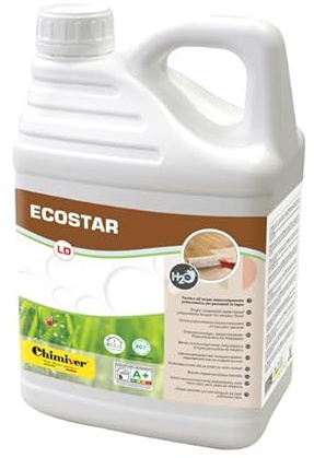 Chimiver - ECOSTAR VERNICE | Vernice all'acqua monocomponente per legno e parquet - 5 LITRI (LUCIDA)