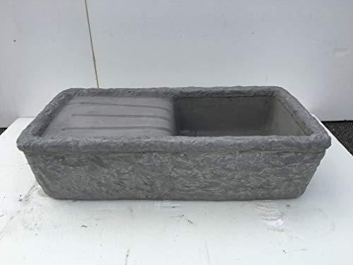 ARTISTICA GRANILLO Évier en béton et pierre de lave du VESUVIO, lavabo, fontaine, dimensions : 80 x 40 H 20 cm.