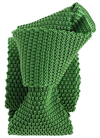 Tony & Paul. Cravate tricot. TONY, Soie. Vert pomme - Uni - FABRIQUE EN ITALIE.