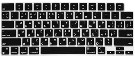 MiNGFi silikon ryskt tangentbordsskydd för MacBook Pro/Max 14 & 16 tum M1-M4(A3185 A2485 A2780 A2991 A3403 A3186) Air 13,6 och 15,3 tum M2-M4(A3113 A3240 A2941 114 A3241) US/ANSI tangentbordslayout