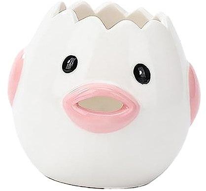 LABRIMP 1pc Cartoon Separator Cute Ceramic Yolk Separation Tool Easy to Use and Wear-Resistant Kitchen Accessory