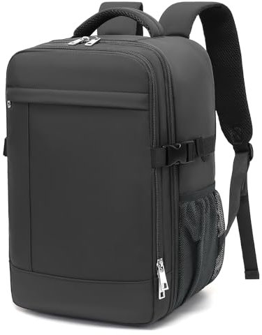 Lossga Handgepäck Rucksack 40x20x25 für Ryanair Rucksack Handgepäck Flugzeug mit Durchleitung 45 x 36 x 20 Tasche Reiserucksack Klein mit Eine Diebstahlsichere Tasche für Herren Damen, 14 Zoll Laptop
