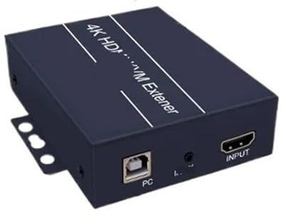 YUANFAHHH HDMI-Extender 4K@30Hz Netzwerk HDMI-kompatibler KVM-Extender 120 m mit Loop-Out-RJ45-Port-Konverter 394 Fuß PC-Extender(Without 3.5mm Audio-1pcs,3)