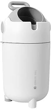 poubelles Poubelle créative de type cylindre, poubelle en plastique de grande capacité avec couvercle, seau à couches for bébé, for salon, chambre à coucher, salle de bain, 15 litres Poubelle de cuisi